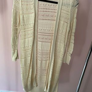 long knit cardigan